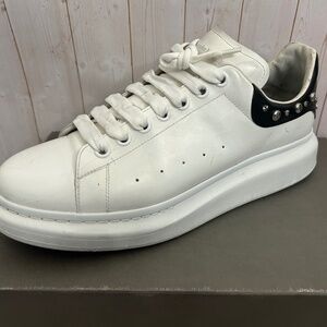 Alexander McQueen Studded Oversized Sneakers White Black